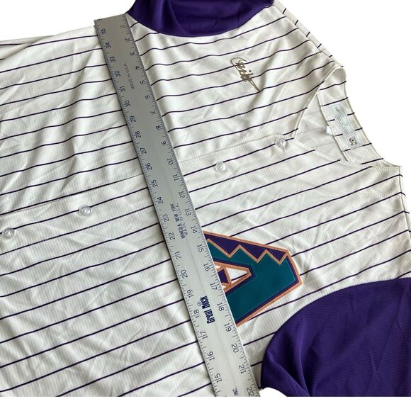 Nike Jersey L White Luis Gonzalez 20 Cooperstown AZ Diamondbacks MLB Baseball - Picture 6 of 11